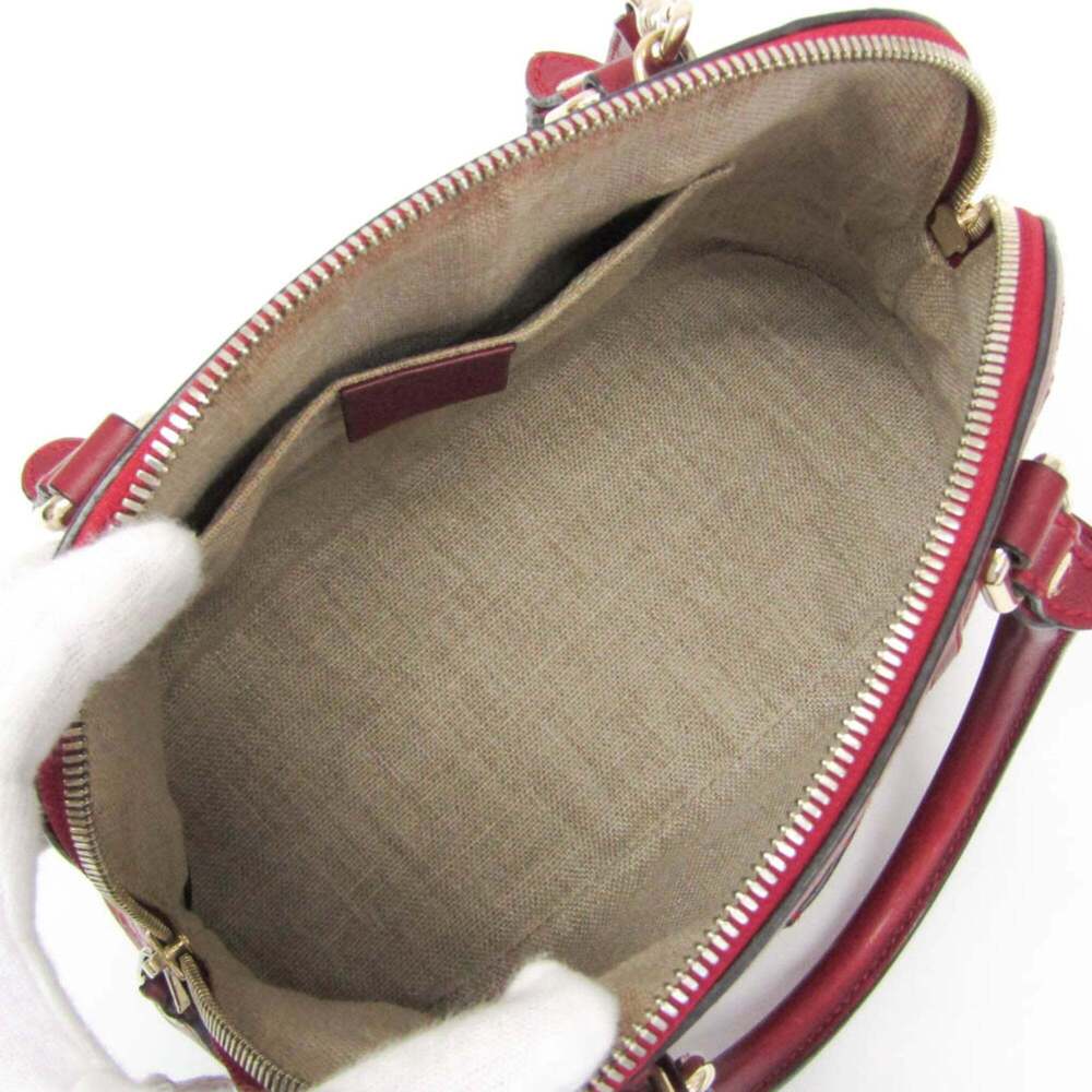 GUCCI Red Leather Shoulder Bag - Picture 3 of 16